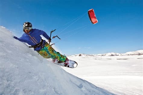 Snow Kiting Soda Springs Ski Resort Truckee California USA