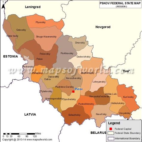 Pskov Map Pskov Oblast Map