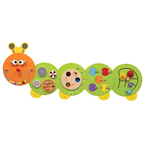 Viga Wooden Activity Wall Panel Toy Mega Caterpillar Design Sensory