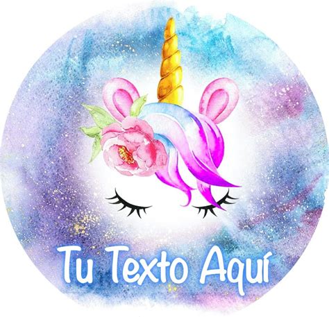 Oblea O Papel De Az Car Unicornio Foto Personalizada Con Texto