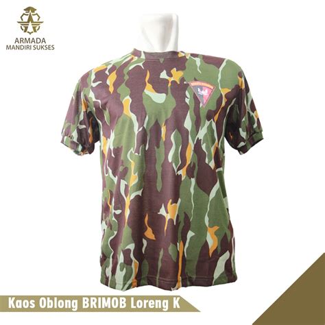 Jual Kaos Brimob Logo Loreng Kaos Dalam Brimob Logo Loreng Shopee