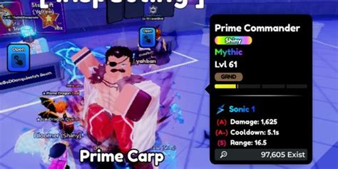 Buy Unit Shiny Prime Carp Trait Sonic Anime Defender Anime