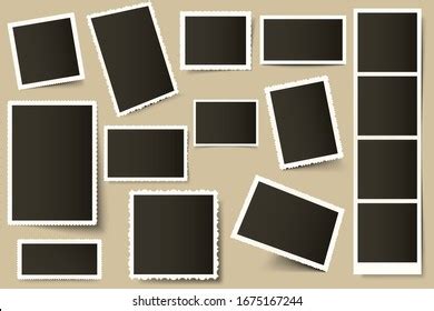 Retro Photo Frames Vintage Border Template Stock Illustration