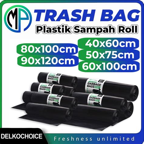 Jual Kantong Kresek Plastik Sampah Plastic Trash Bag Hitam Roll Tebal