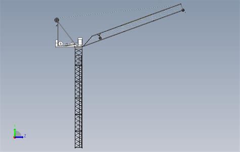 变幅臂塔式起重机step模型图纸免费下载 懒石网