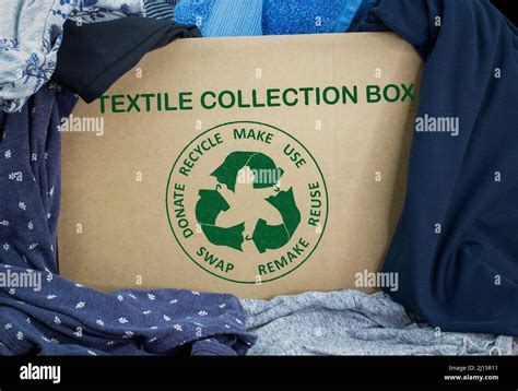 Circular Economy Textiles Logo On Collection Box Make Use Reuse