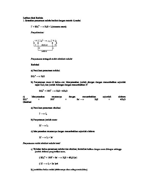 Latihan Soal Redoks PDFCOFFEE