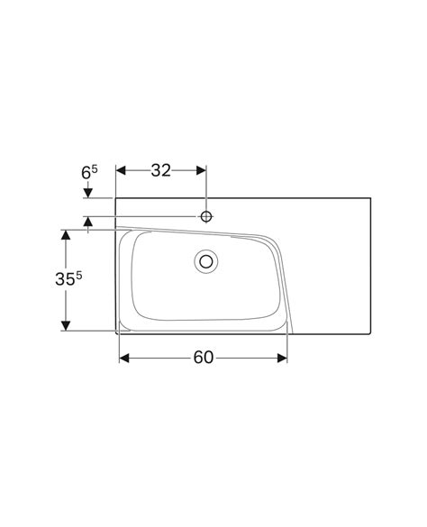 Lavabo Geberit Xeno L Cm Avec Plage De Depose