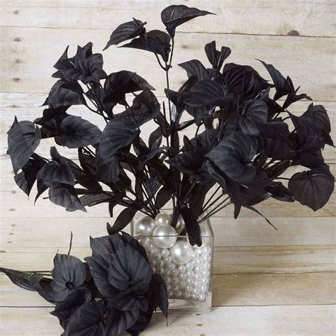 12 Bush 252 Pcs Black Artificial Mini Calla Lilies Flower Wedding Vase