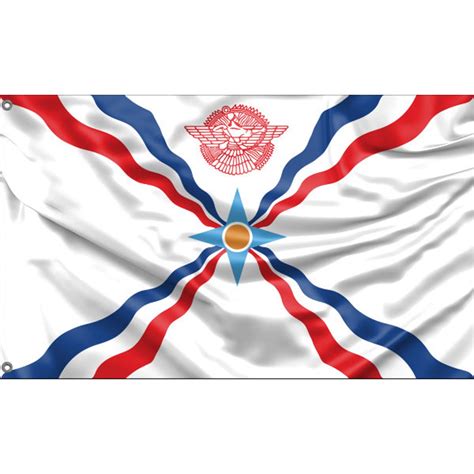 Flag Of The Assyrian People Unique Design Print High Quality Materials 5 Sizes Made In Eu Etsy