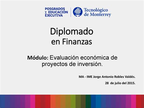 M Dulo Evaluaci N Econ Mica De Proyectos De Inversi N Ppt Descargar