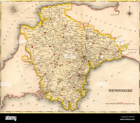 Antique County Map Of Devonshire By Creighton And Walker For Lewis