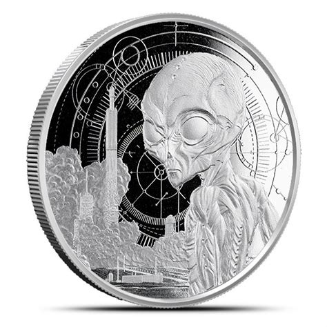 Oz Silver Republic Of Ghana Alien Coins Silver