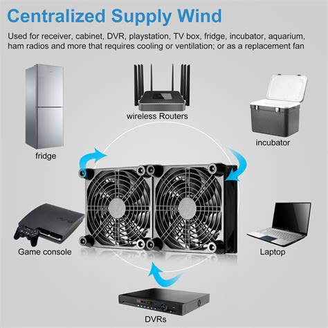 Dual Mm V Usb Powered Pc Router Fans With Speed Controller High