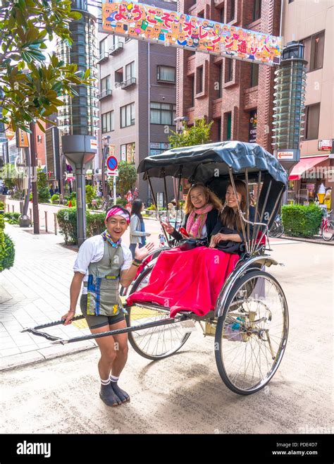 Rickshaw Ride In Asakusa Tokyo Japan Asia Stock Photo Alamy