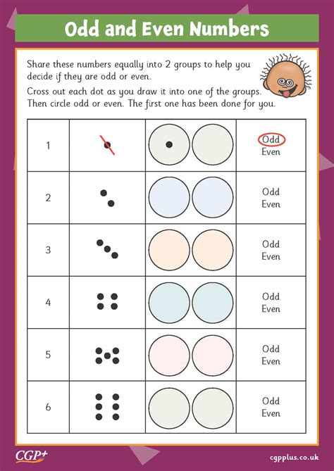 Recognising Odd And Even Numbers To 10 Reception Cgp Plus