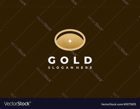 Gold bar logo designs shield template Royalty Free Vector