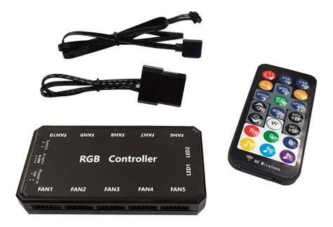 Controladora Rgb 6 Pinos Rise Mose Até 10 Fans Controle