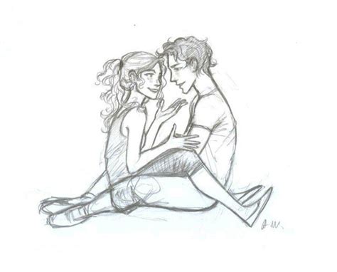 Percabeth Couple Sketch Cute Couple Drawings Love Drawings Couple Art Art Drawings Sketches