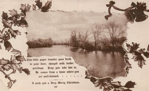 Vintage Postcard I Wish You A Very Merry Christmas Mindful Wishes