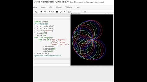 Circle Spirograph In Python Turtle Library Youtube