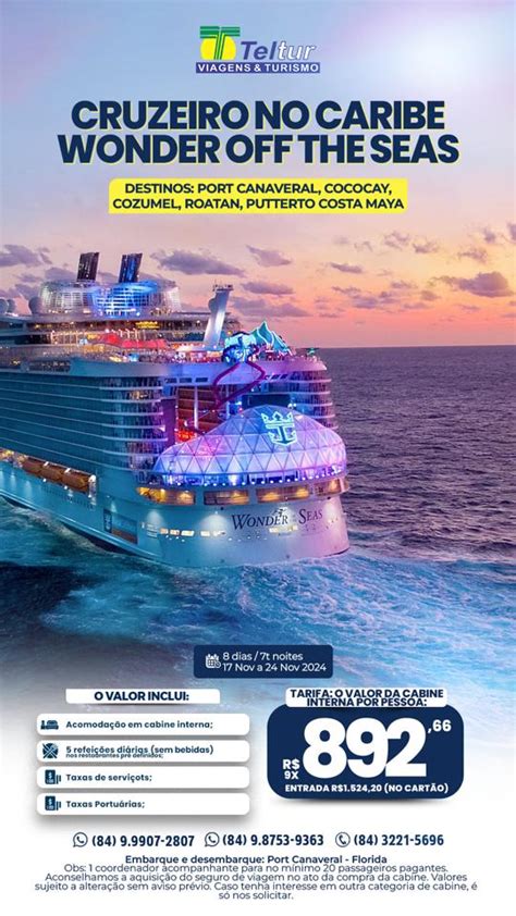 Cruzeiro No Caribe A Bordo Do Wonder Off The Seas Teltur Viagens