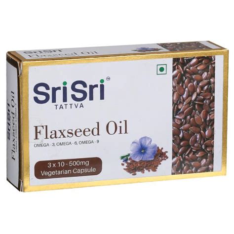 Buy Sri Sri Tattva Flaxseed Oil 500 Mg 3 X 10 Capsules Online At Best Price In India Flipkart