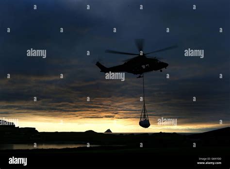 Previously Unreleased Photo Of A Air Corps Agusta Westland Aw139 Helicopter Delivering A Load Of