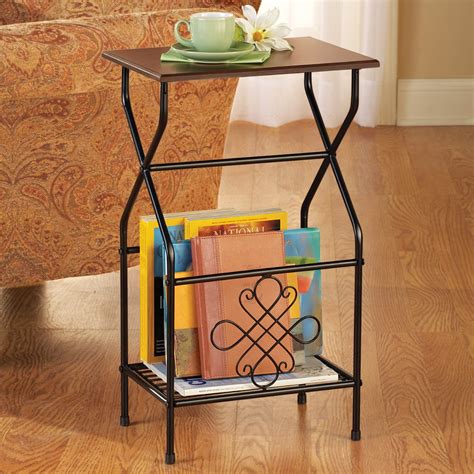 Side Table with Magazine Holder | Collections Etc.