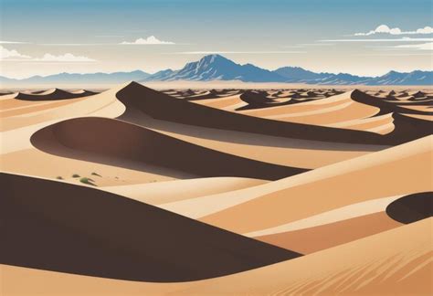 Premium Photo A Dramatic Desert Landscape With Towering Sand Dunes