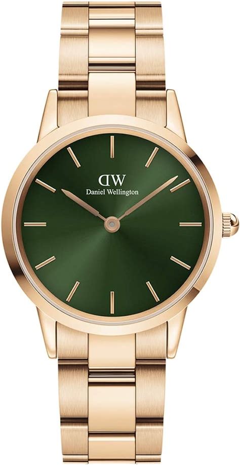 Buy Daniel Wellington Iconic Link Emerald 32mm Rose Gold Green Watch