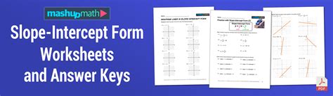 Free Slope Intercept Form Worksheets—with Answers — Mashup Math