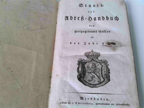 Staats und Adreß Handbuch des Herzoghtums Nassau für das Jahr 1826