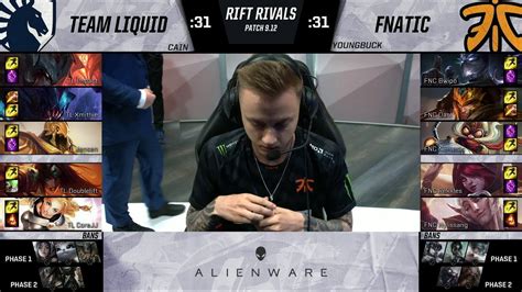 TL Vs FNC 2019 Rift Rivals Team Liquid Vs Fnatic YouTube