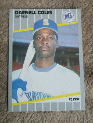 Fleer Seattle Mariners Baseball Card Darnell Coles Ebay