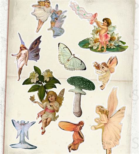 Fairy Wildflower Loaded Pocket Tags Junk Journal Kit Etsy