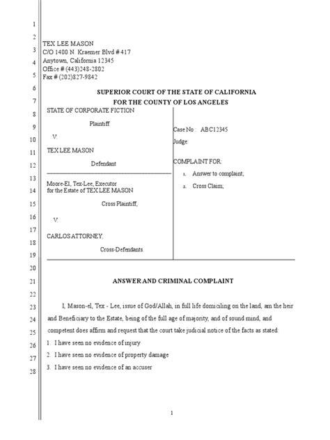 Tlm Counter Criminal Complaint 1pdf Affidavit Perjury