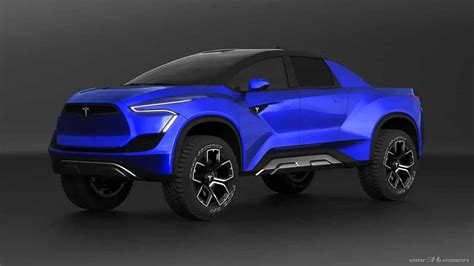 Tesla Model P Pickup Truck Rendered To Life