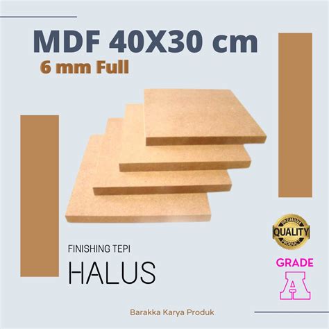 Jual Papan Kayu Mdf Ukuran X Cm Ketebalan Mm Full Frame Mdf