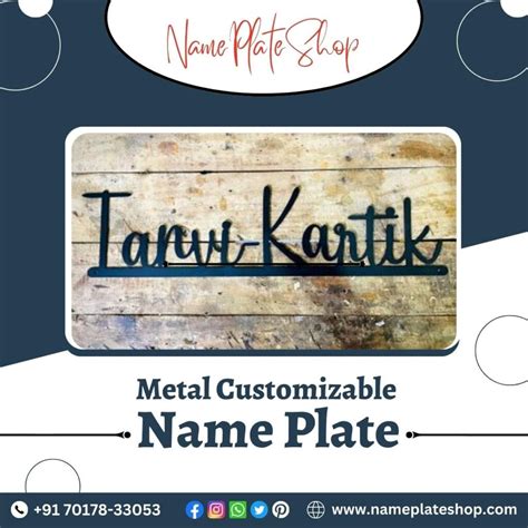 Metal Customizable Name Plates | Personalized Elegance