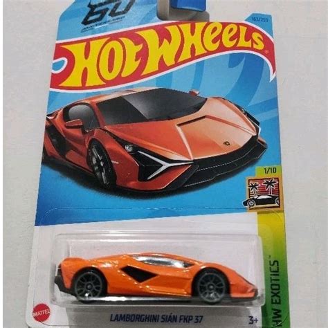 Hot Wheels Lamborghini Sian Fkp Orange Hw Exotic Shopee Philippines