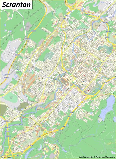 Scranton Map | Pennsylvania, U.S. | Maps of Scranton