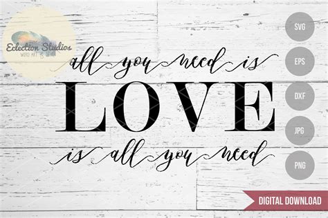 Wedding Svg Wedding Sign Love Is All You Need Wedding Svg Etsy