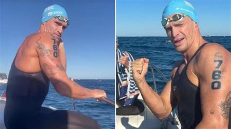 Cody Simpson helps break Rottnest Channel Swim record with Mack Horton ...