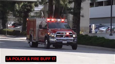 Monrovia Fire And Rescue Squad 102 Transporting With Falck Ambulance