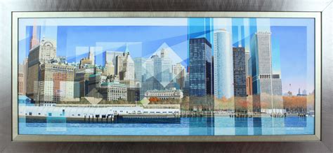 Les Matthews Lower Manhattan Panoramic Painting No Naked Walls