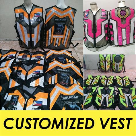 Customized Motorcycle Rider High Visibility Safety Vest Reflectorized Vestmode Shopee Philippines