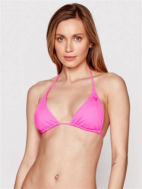 Guess Góra od bikini Triangle E02J25 LY00K Różowy Modivo pl