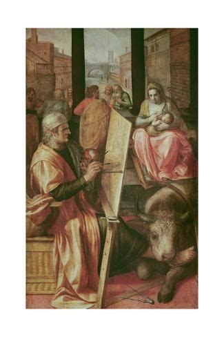 Saint Luke Painting The Virgin Mary Giclee Print Frans Floris Art