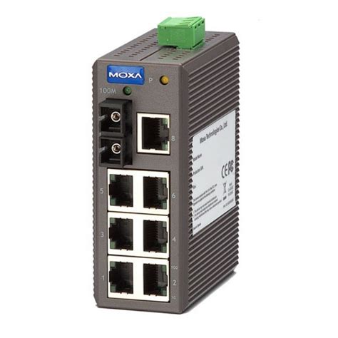 MOXA EDS 208 M SC Unmanaged Ethernet Switches Easy World Automation